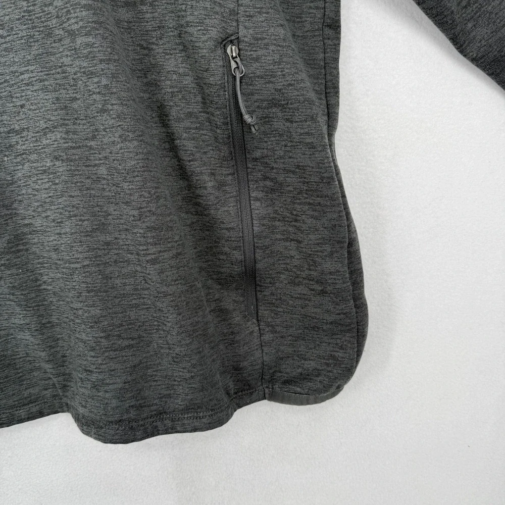 The North Face Mens Charcoal Gray‎ 1/4 Zip Fleece Pullover  XL Stock Yards